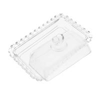 JEWEDECO Beurrier en Verre Transparent Capacité Modérée avec Couvercle Élégant et Dôme Réutilisable , Beurre et Desserts Lors de Réceptions ou Fêtes