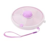 JEWEDECO Boîte à Collations Rotative Portable avec Couvercle Étanche et Compartiments Plateau Apéritif pour Garçon Fille et Voyage Rangement Frais Anti-poussière