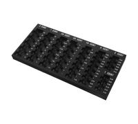 JEWEDECO Boîte de Rangement pour Pièces en Euro 7 Compartiments, Plastique Noir, Tri des Pièces et Design Portable pour Caissiers en Environnements Bancaires et Commerces