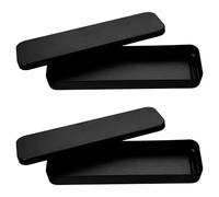 JEWEDECO Boîte Métallique Rectangulaire pour Papeterie 2pcs, Organisateur de Papeterie Spacieux Protection Supérieure, pour Bureau et École