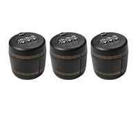 JEWEDECO Bouchon de Sécurité en ABS et Alliage de Zinc Noir, Verrouillage à Combinaison 3 Chiffres, Protection Anti-effraction Lot pour Bouteille de Vin et Whisky pour Caves et Maisons