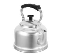 JEWEDECO Bouilloire Sifflante en Aluminium 4l Résistante à L'usure pour Plaque à Induction, Design Demi-sphère Argenté Cuisine Traditionnelle