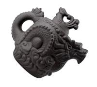 JEWEDECO Bouilloire Vintage en Argile 350ml Poignée Anti-brûlure, Théière Dragon Phénix Traditionnelle Chinoise Élégante pour Recevoir en Privé