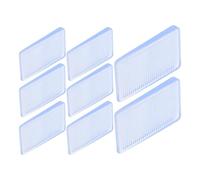 JEWEDECO Cales de Nivellement de Meubles Transparentes 8 Pcs PVC | Mobilier et Cadre de Lit, Usage Domestique, Blanc, Petites Cales en Coin pour Stabiliser