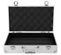 JEWEDECO Coffret à Outils en Alliage D'aluminium Argenté, 11,8x6,7x3 Pouces | Usage Bureau et Voyage, Grosse Capacité, Ouverture Fluide, Transport Pratique, pour Accessoires et Bijoux