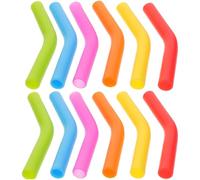 JEWEDECO Embouts de Paille en Silicone Facile à Transporter Diamètre Intérieur 8mm Pack de 24 Pièces pour Pailles Acier Inoxydable Réutilisables pour Boissons