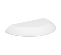 JEWEDECO Étagère Murale Flottante en Bois Blanc Demi-Circulaire, Design Rustique et Gain de Place, pour Décoration Maison et Salle de Bain