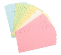 JEWEDECO Feuilles Mobiles Colorées 6 Trous Format A6 Papier Ligné 50 Pages pour Prise de Notes Usage Quotidien Écriture Fluide