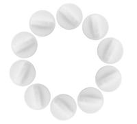 JEWEDECO Lot de 10 Boutons Universels en Plastique Blanc pour Ventilateurs Minuterie, Remplacement Bouton Tournant pour Contrôle Vitesse Vacances