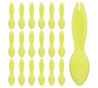 JEWEDECO Lot de 20 Cuillères à Peler pour Kiwi en Plastique Réutilisables, Outil Multifonction pour Fruits, Maison Bureau