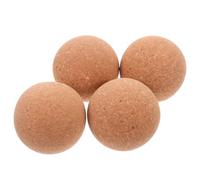 JEWEDECO Lot de 4 Bouchons de Bouteille Décoratifs en Liège, Boules Rondes 53mm, Khaki, Réutilisables et Étanches, pour Bouteilles en Verre et Bocaux, la Cuisine et Bar, Amateurs de