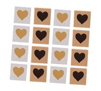 JEWEDECO Lot de 60 Boîtes à Gâteau en Papier Kraft Brun, Forme Cœur et Carré, 5 Cm, Boîte Présent Simple et Élégante pour Vente de Pâtisseries et Noël Couleur