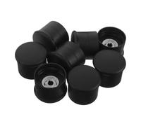 JEWEDECO Lot de 8 Bouchons Noirs pour Moulin à Poivre et Sel en Plastique Noyau en Céramique, Design Réutilisable et Installation Facile Cuisine