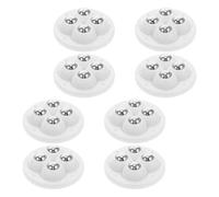 JEWEDECO Mini Roulettes Pivotantes Forte Adhérence Auto-adhésives 8pcs en ABS et Acier Inoxydable Blanc Protection du Sol pour Meubles pour Bureaux et Chambres