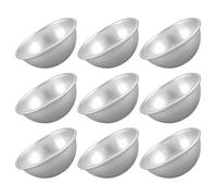 JEWEDECO Moules à Tartelettes Demi-cercle en Aluminium Argenté Réutilisables pour Cuisson Uniforme 9 Pièces Cuisine Quotidienne et Réunions Entre Amis