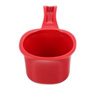 JEWEDECO Mug Café en Céramique Vintage Rouge Robuste Intérieur Lisse de Louche pour Petit Déjeuner et Thé de L'après-midi