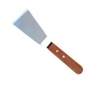 JEWEDECO Pelle à Barbecue Ustensile Cuisine en Acier Inoxydable Manche en Bois, Spatule Plate pour Omelettes et Gâteaux pour Barbecue Cuisine Maison