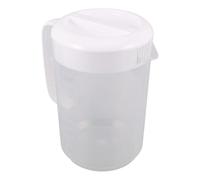 JEWEDECO Pichet Plastique avec Couvercle 5l Robuste et Gradué pour Eau Froide, Lait, Jus ou Thé, pour Bureaux et Familles Réutilisable