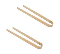 JEWEDECO Pince de Nettoyage pour Chien en Bambou 2pcs, Ramasse-crottes Rapide et Hygiénique, pour Nettoyer Déjections et Feuilles en Extérieur