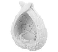 JEWEDECO Plateau de Rangement en Résine Blanche Forme Plume Créatif pour Bijoux et Porte-clés, Accessoire Décoratif Unique Cuisine et Restaurant