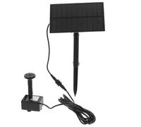JEWEDECO Pompe Solaire pour Fontaine Carrée 1,5 W 150 L/h Noir | Panneau en Silicium, Plastique, Plusieurs Modes de Jet, pour Bains D’oiseaux