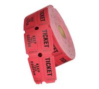 JEWEDECO Rouleau de Billets de Tombola en Papier Rouge Facile à Stocker 2000 Tickets Numérotés pour Carnaval et Commerciaux pour Événements et Jeux