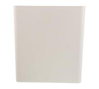 JEWEDECO Seau Intérieur Rectangulaire en Plastique Blanc 3 Gallons pour Poubelle Cuisine sous Meuble Poignées Latérales et Bords Arrondis Faciles à Retirer