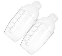JEWEDECO Shaker à Cocktail en PC Transparent 2pcs 500ml avec Balance Intégré pour Mélanger Boissons et Cocktails pour Thé Lait et Chocolat Chaud
