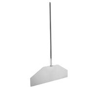 JEWEDECO Spatule à Crêpes en Acier Inoxydable Grattoir de Précision et Manche Ergonomique, Outil Complet Crêpes et Pancakes Pinceau à Huile Argenté