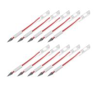 JEWEDECO Stylo Marqueur Imperméable pour Sourcils en Plastique Rouge, Portable et Facile à Utiliser, Lot de 10pcs pour Maquillage et Microblading