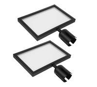 JEWEDECO Support de Panneau de Signalisation pour Aéroport en Acier Inoxydable 2pcs Porte-affiche A4 Horizontal pour Gestion de Files D'attente Espaces Publics