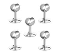 JEWEDECO Support de Tringle en Acier Inoxydable 5 Pièces, Fixation Robuste pour Barre de Penderie, Diamètre 22 Mm, Installation Murale ou Plafond, pour Organisation de Placard
