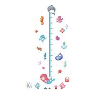 JEWEDECO Tableau de Taille Garçon et Filles Autocollants Muraux de Dessins Animés Océan en Pvc Facile à Retirer Décoration Murale pour Salon et Chambre D'garçon et Filles