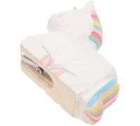 JEWEDECO Taille-crayon Licorne en Bois et Métal Blanc, Affûtage Rapide Fournitures de Bureau Scolaires Bureau, Accessoire Décoratif Charmant pour Garçon et Filles et Étudiants