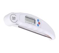 JEWEDECO Thermomètre Numérique Pliable à Sonde Longue, Thermomètre de Cuisson Alimentaire Précis, Indicateur de Température pour Barbecue, Pâtisserie Cuisine, Plage 50°c à 300°c, Blanc,
