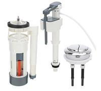 JEWEDECO Valve de Chasse D'eau Haute Pression en Abs Pom pour Toilettes, Contrôle de Remplissage et Tube de Trop-plein Réglable, Accessoire Pratique pour Salle de Bain