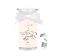 JewelCandle Milk & Monoi Boucles d'oreilles en Argent - Grande Bougie Bijoux 80 Heures - Bougie Parfumée au Parfum Floral - Bougie avec Bijou - Cadeaux pour Femmes, Anniversaire