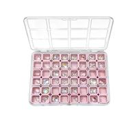 Jewelry Organizer Box, Nail Storage Case, Grid Compartment Holder, Portable Storage Design 48 Slot Box for Craft Travel Office Beads Girls Home Bedroom Closet School Dorm Use Kit
