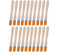 JEXOWIQ mini Pinceaux plats,20 PCS Lot de Pinceaux Plat 1.6 cm Pinceau de Peinture avec Manche en Bois de 13 cm Petit Pinceau Plat pour Bricolage Peinture Murale Vernis Lasures Colle Gesso