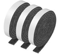 JEYORZY 3 Rouleaux Feutrine Autocollante, Patin Feutre, Patins Feutres pour Meubles, Feutrine Autocollantes Meuble, Bande de Protection Autocollante Meuble, Patins en Feutre Anti-grincement, Noir
