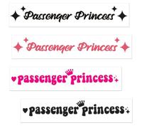 JEYORZY 4pcs Autocollant Rétroviseur Voiture, Passager Princesse Sticker, Drôle Rétroviseur Autocollant, Accessoires de Décoration pour Fenêtre, Accessoires de Décoration pour Fenêtre de Voiture Femme