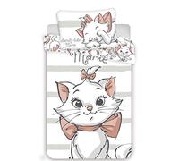 JFabrics Parure de lit Marie White - Housse de Couette Les Aristochats 100x135 cm + Taie d'Oreiller 40x60 cm