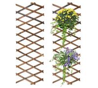JFBLSD 2 Treillis Extensibles en Bois, 180 x 40 cm, Support à Plantes Extensible, décoration Murale Ajustable, Cadre Suspendu pour Chambre, Jardin, Balcon, terrasse