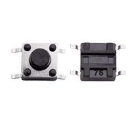 JFQOWCMP Bouton-Poussoir Tactile Micro SMD, 50 pièces, 4 Broches, réinitialisation momentanée, 6x6, 12V, Ensemble électronique Noir H = 4.3/5/6/7/8/9/10mm(H9.0mm 50pcs)