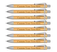 jfs Lot de 100 stylos à bille personnalisés avec nom et logo