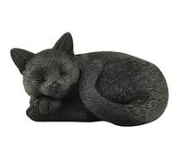 JFSM INC. Figurine de Chat Noir endormi en résine Peinte à la Main - 11,4 cm