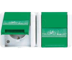 JG 8220 GN NAWEB - Prise électrique vélo électrique, double