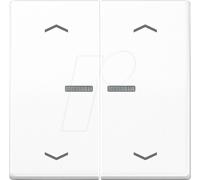 JG AS102KO5PWW - Bascule, double, blanc alpin, fibre optique, symboles de flèche