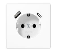 Jung SCHUKO Steckdose mit USB Typ AC LS1520-15CAWW (LS1520-15CAWW)