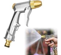 JGD-Pistolet d'arrosage avec Buse en Laiton,Pistolet d'arrosage Métal,Pistolet Arrosoir,Pistolet à Eau de Jardin Robuste,Pour le lavage des Voitures et l'arrosage des Pelouses